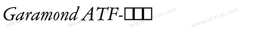 Garamond ATF字体转换